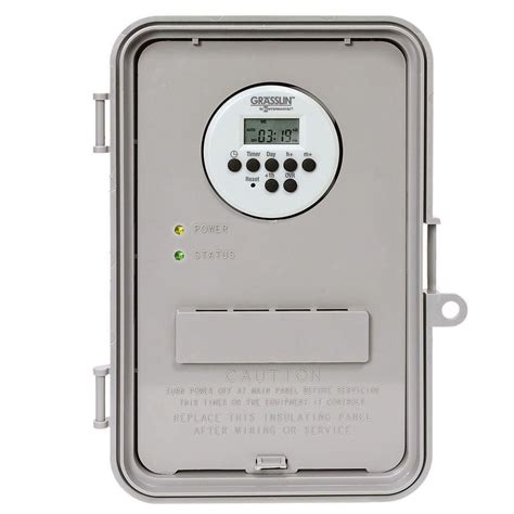 intermatic  amp auto volt digital industrial timer switch gray grayplastic outdoor wall