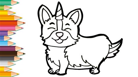 draw  cute puppy unicorn merryheyn