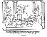 Esther Coloring Pages Queen Bible Party Dinner King Activities Xerxes Kids Haman Whatsinthebible Color School Preschool Story Printable Activity Crafts sketch template