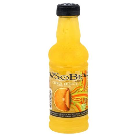 sobe energize flavored beverage citrus energy  fl oz  pt  ml