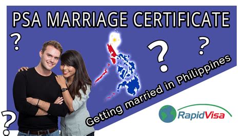 Getting Married In The Philippines Psa Marriage Certificate