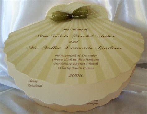 seashell shaped invitations