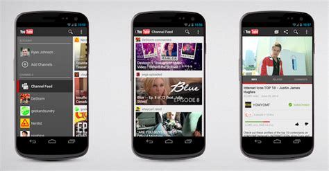 youtube  android updated  version  sporting revamped ui