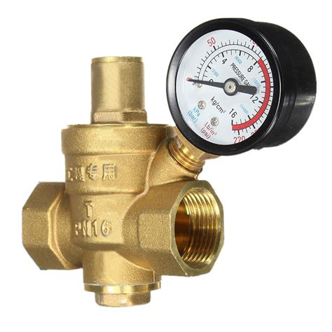 reliable brass water pressure regulator  gauge flow dn  connector adjustable mayitr
