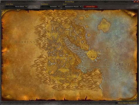 Dustwallow Marsh Map Wow Screenshot Gamingcfg