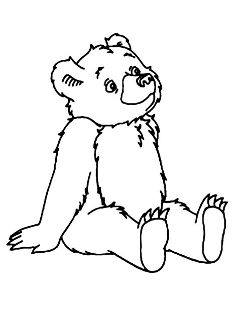 thoughtful bear bears  cubs kids coloring pages