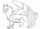 Griffin Mythical Gryphon sketch template