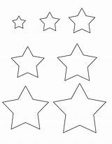 Different Sizes Stars Printable Coloring Pages Kids sketch template