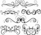 Vector Swirls Filigree Swirl Ornate Patterns Border Printable Transparent Borders Vectors Clip Designs Graphics Clipart Wedding Background Tattoo Embroidery Abstract sketch template