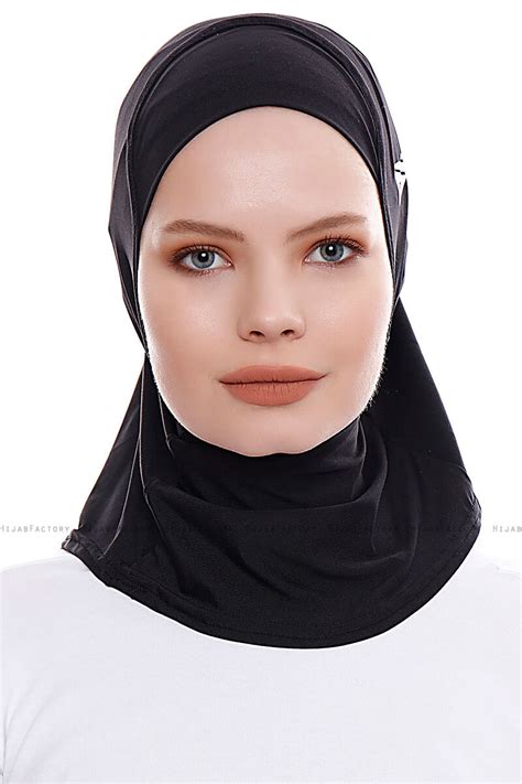 elif black sport hijab ecardin hijab