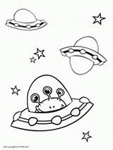Ufo Coloring Colouring Space Sheet Designlooter Aliens sketch template