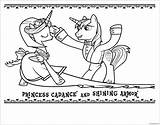 Shining Armor Cadence Cadance Coloringpagesonly sketch template