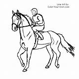 Horse Coloring Pages Racing Race Racehorse Drawing Barrel Printable Walking Color Getdrawings Getcolorings Print Line sketch template