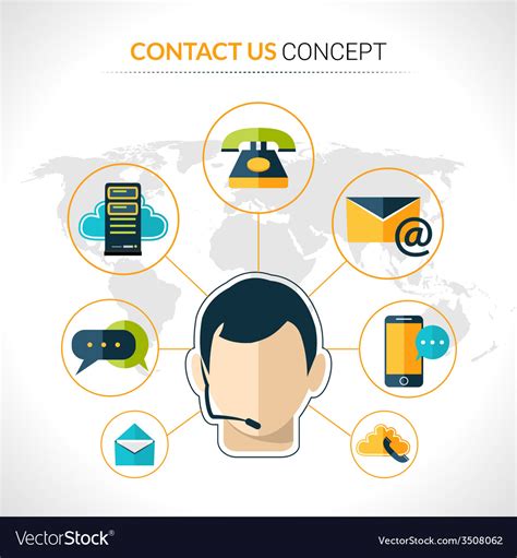 contact  concept poster royalty  vector image