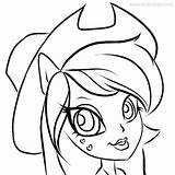 Equestria Cowboy Applejack Coloring Pages Girls Xcolorings 660px 47k Resolution Info Type  Size sketch template