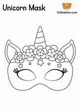 Coloring Masquerade Masque Licorne 123kidsfun Mardi Gras Sondakikahaberim sketch template