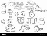 Fitness Palestra sketch template