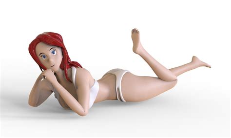 3d asset animated anime girl cgtrader