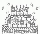 Birthday Coloring Happy Pages Printable Card Cards Cake Print Aunt Color Drawing Funny Kids Adults Big Wishes Large Wuppsy Getcolorings sketch template