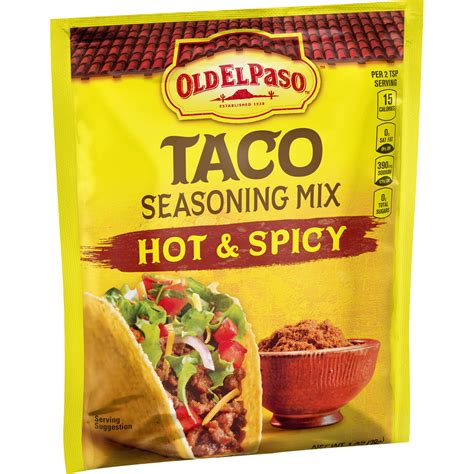 Old El Paso Hot And Spicy Taco Seasoning Mix Original 1 Oz Walmart