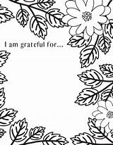 Gratitude Grateful Colouring Printable sketch template