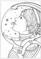 Astronaut Stress Astronaute Adultos Adulti Coloriages Astronauta Supernatural Repetition Nggallery sketch template