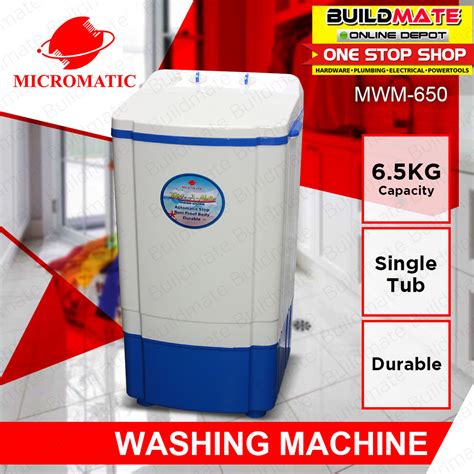 micromatic single tub washing machine kg mwm  buildmate lazada ph