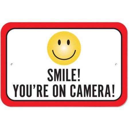 smile youre  camera sign walmartcom metal signs plastic signs