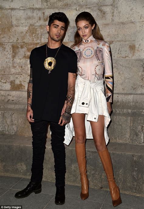 Gigi Hadid And Zayn Malik Share A Look Of Love At Givenchy Show At