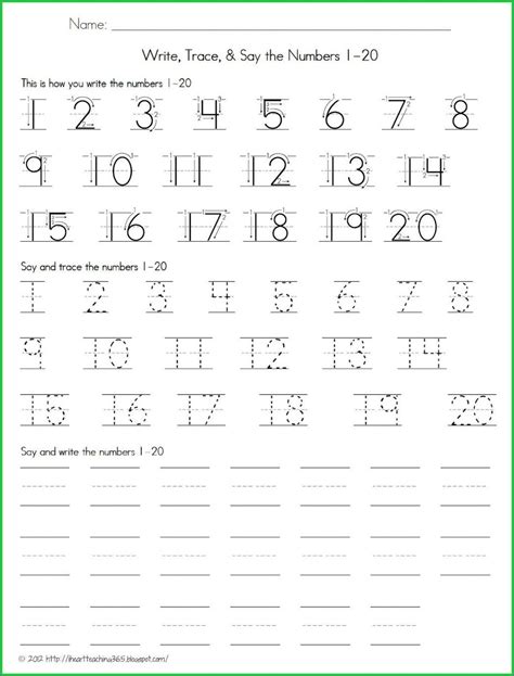 number charts  print activity shelter kindergarten worksheets
