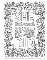 Coloring Pages Quote Quotes Adult Printable Cute Inspirational Color Print Inspire Book Books Colouring Colorful Notebook Mandala Sheets Creativity Doodle sketch template