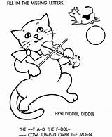 Diddle Hey Nursery Coloring Rhymes Pages Rhyme Fiddle Cat Bluebonkers Sheets Characters Clipart Preschool Printable Character Kids Story Library Popular sketch template