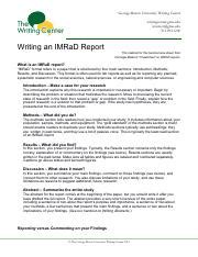 imrad paper table  contents format research paper