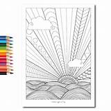 Sunburst Colouring Pdf Vector  Instant sketch template