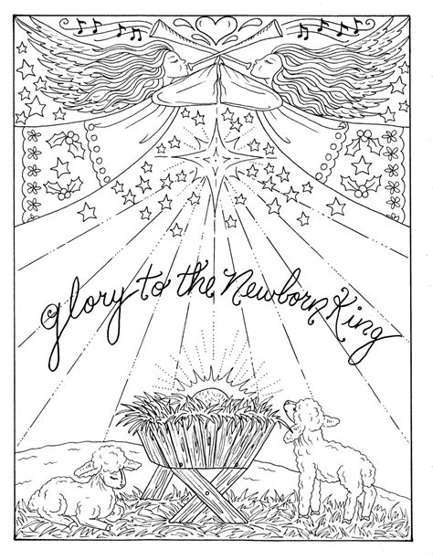 christmas christian coloring page holidays coloring adult etsy