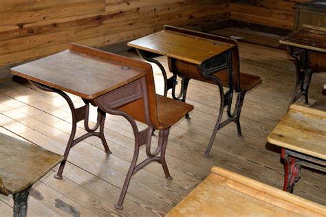 antique wood school desk  stock photo public domain pictures