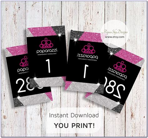 paparazzi number cards