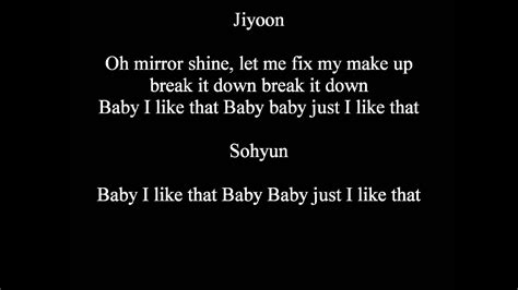 4minute mirror mirror lyrics wmv youtube