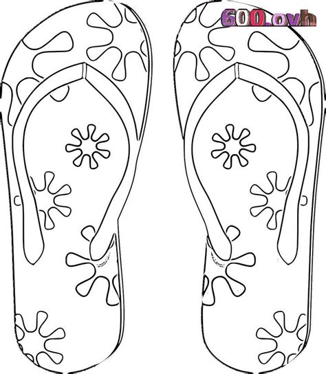 flip flop coloring pages  printable terimo