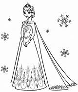 Coloring Pages Elsa Anna Queen Coronation Princess Frozen sketch template