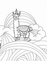 Coloring Llamacorn Pages Printable Lama Llamas Drawing Pdf Intermediate Cartoon Llama Book Cool Rainbow Etsy Popular Stitch Animal Templates Comments sketch template