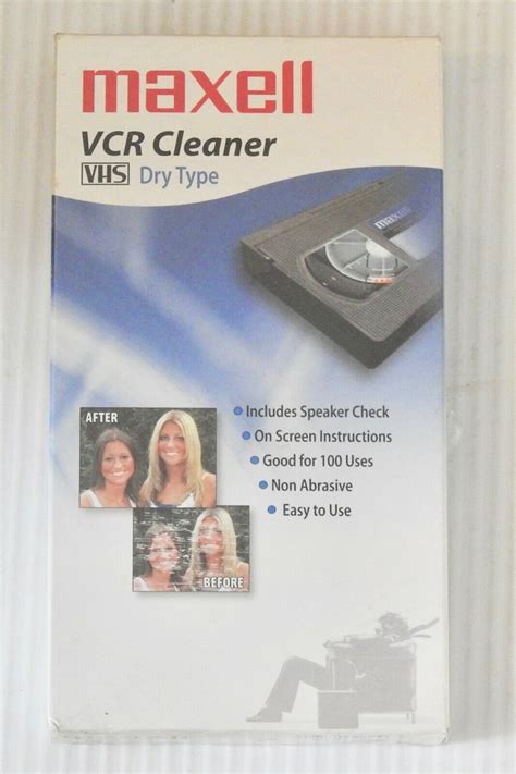 sealed maxell vcr head cleaner dry type vhs vp