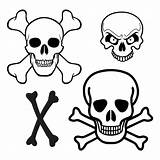 Skull Crossbones Printable Pirate Template Printablee Via sketch template