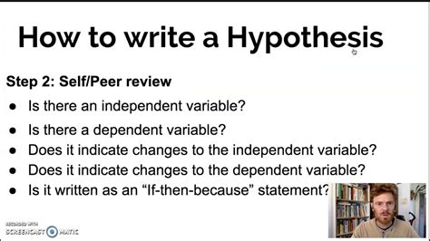 write  hypothesis   steps youtube