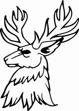 Stag Outline Svg Rusa Horns Tanduk Animasi Drawing Antler Library Teropong Pinclipart Nicepng sketch template