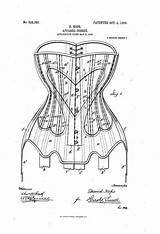Corset Patent Patents Corsets Zapisano Kops 1906 sketch template