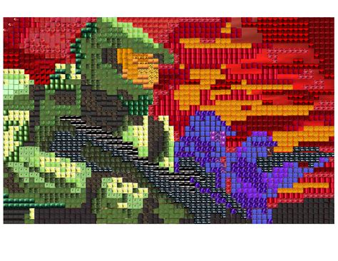 masterchief pixel art  nightsod  deviantart