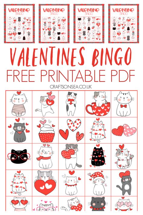 valentines bingo  printable crafts  sea
