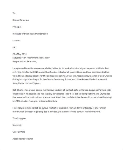 sample letter  recommendation  ms word