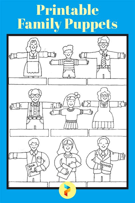printable family puppets puppets family activities preschool finger